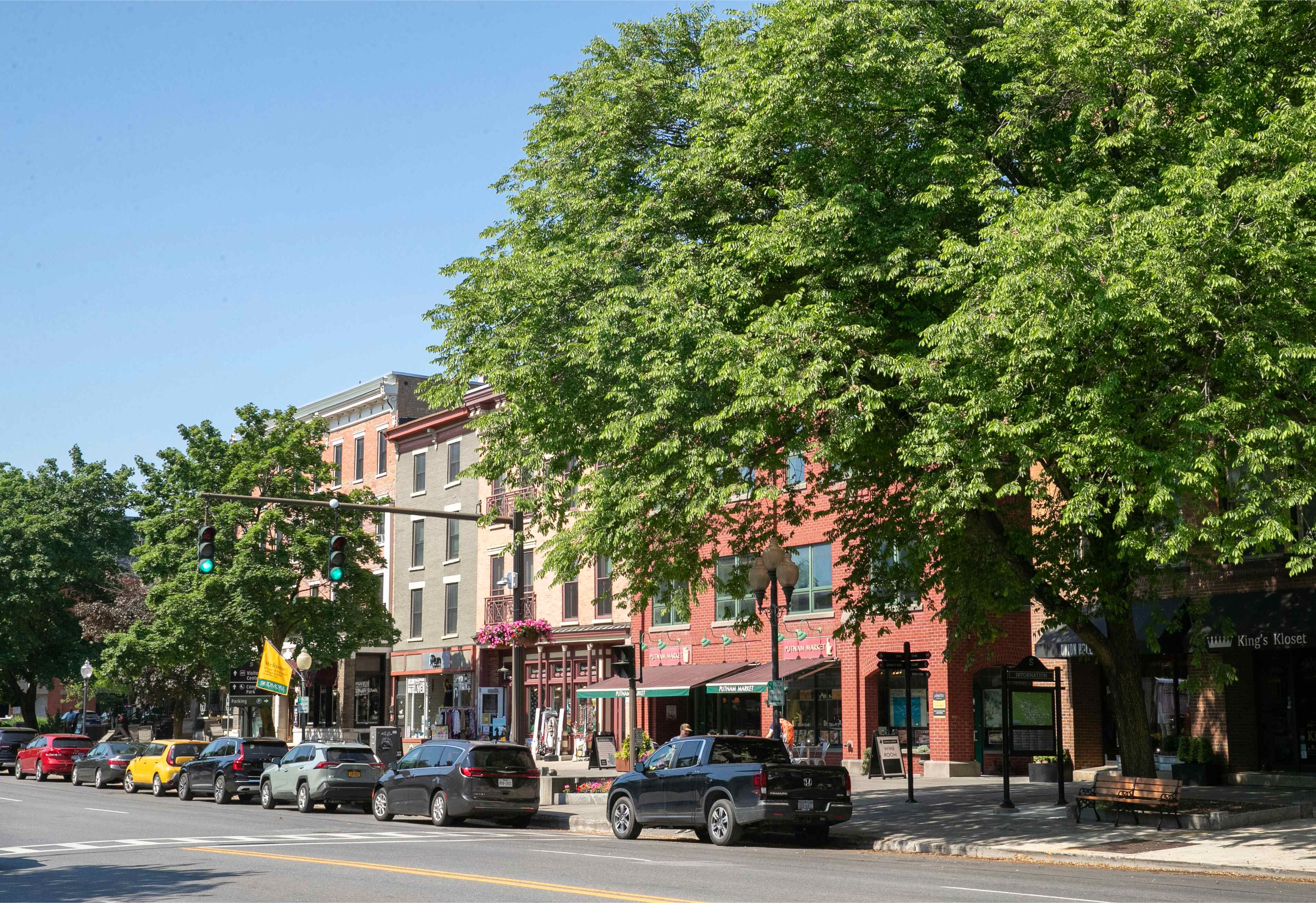 A photo of Broadway in Saratoga Springs