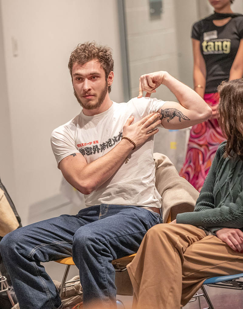 Théo Zita ’26 shows his tattoo