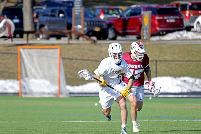 Max Heberlein ’25 on the lacrosse field