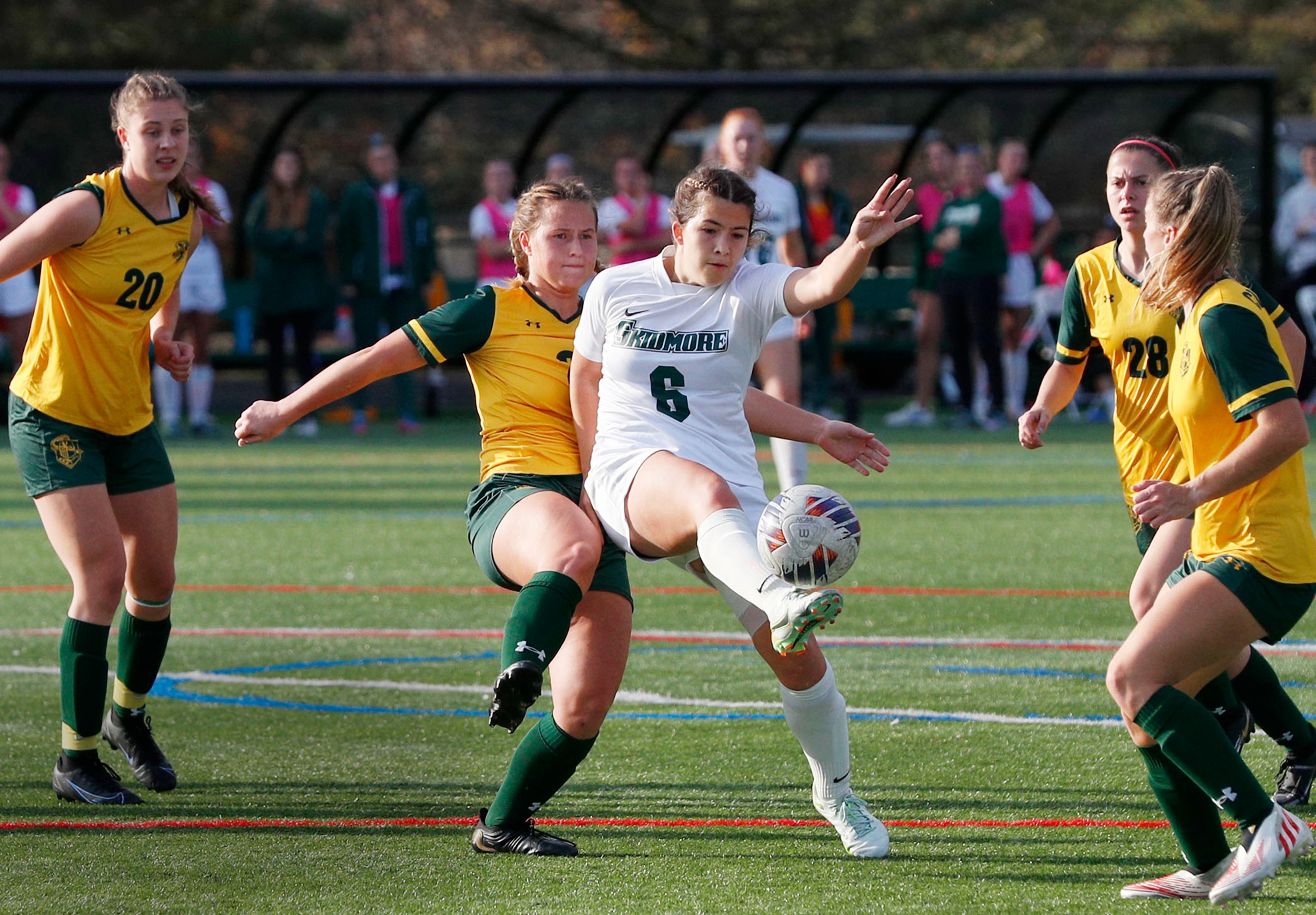Kat Dunn ’24 rapidly transformed herself from a “super-sub” hoping for game time to Skidmore's first Liberty League Player of the Year in women’s soccer