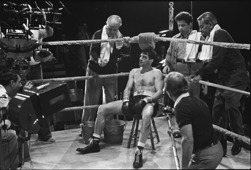 Sylvester Stallone on the set of Rocky