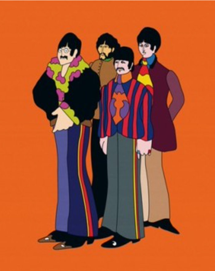 Cartoon of the Beatles