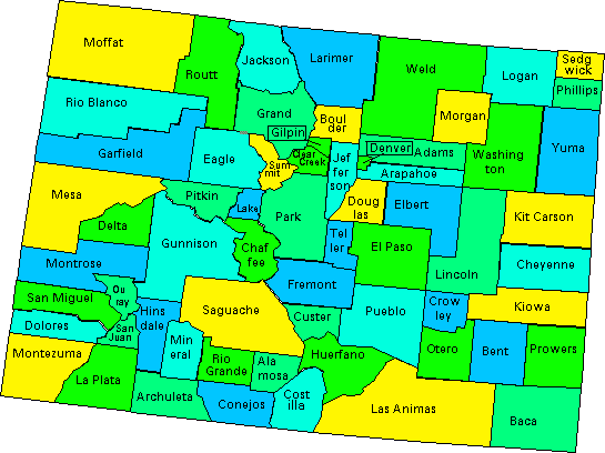 South Park - Counties map