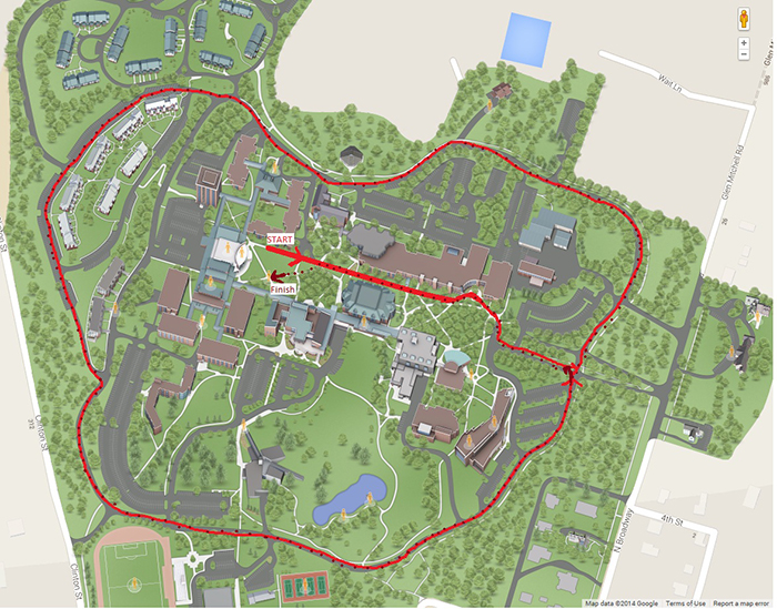 Cheetah Chase Fun Run Course Map