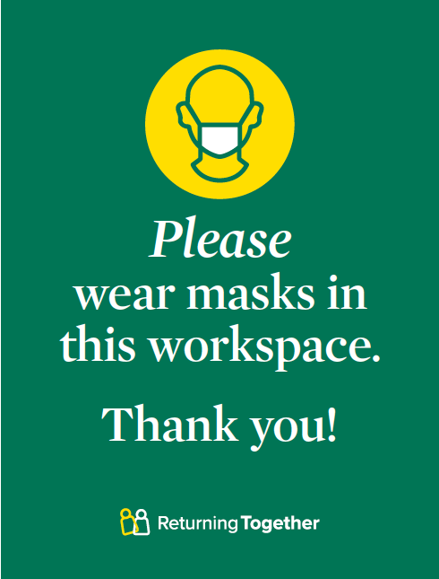 Wear a mask in this workspace
