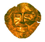 A so-called "death mask" from Mycenae