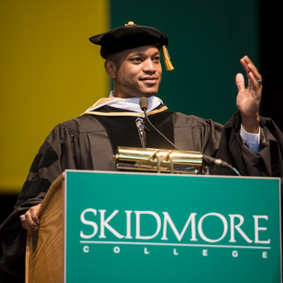 Wes Moore speaks at Skidmore College 2017 Commencement