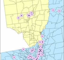 Map of the Hudson River watershed