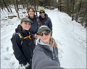 Students in the snow