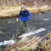 field work in Kayaderosseras Creek