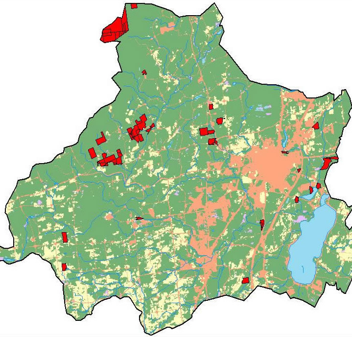 map of the Saratoga Lake watershed