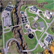 Aerial view of the Saratoga County Sewer Plant