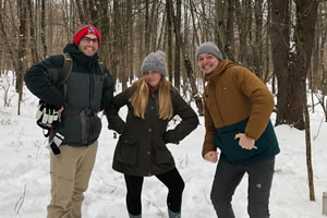 Greta Binzen, Colin Cameron, and Sam Vogel