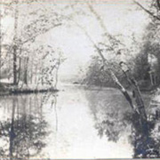 Black and white photo of Kayaderosseras Creek