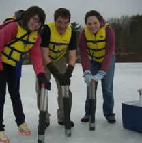 Conducting tests on the ice