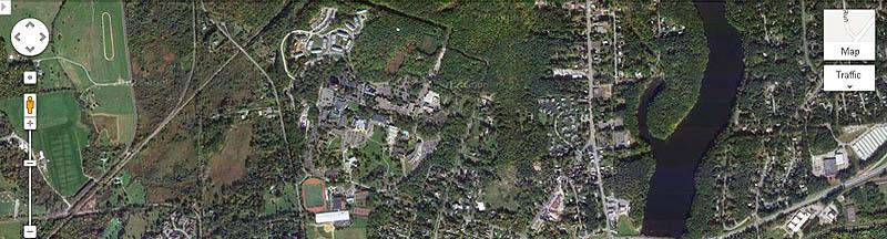 Saratoga and Skidmore, Google Maps view Saratoga and Skidmore, Google Maps view