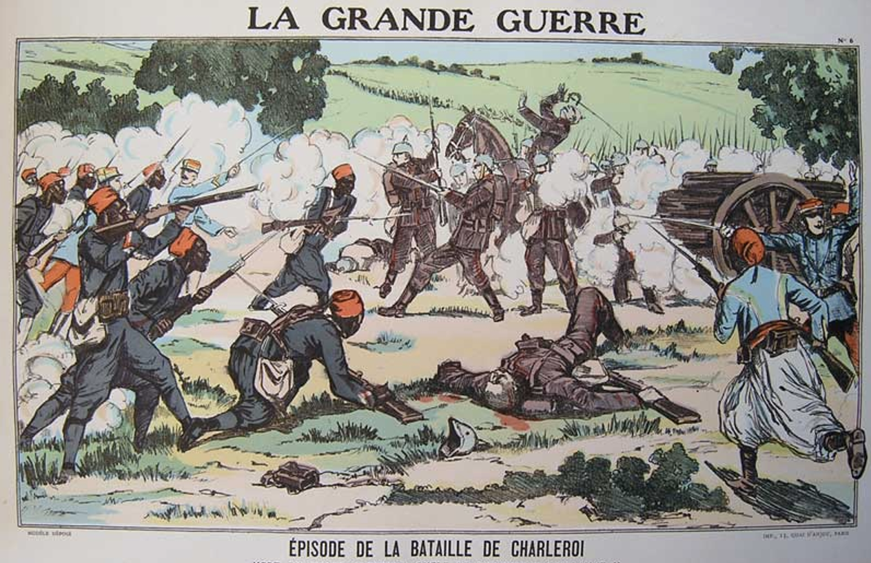 Print of La Bataille de Charleroi