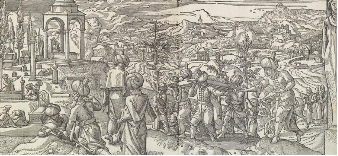 Illustration of medieval plague