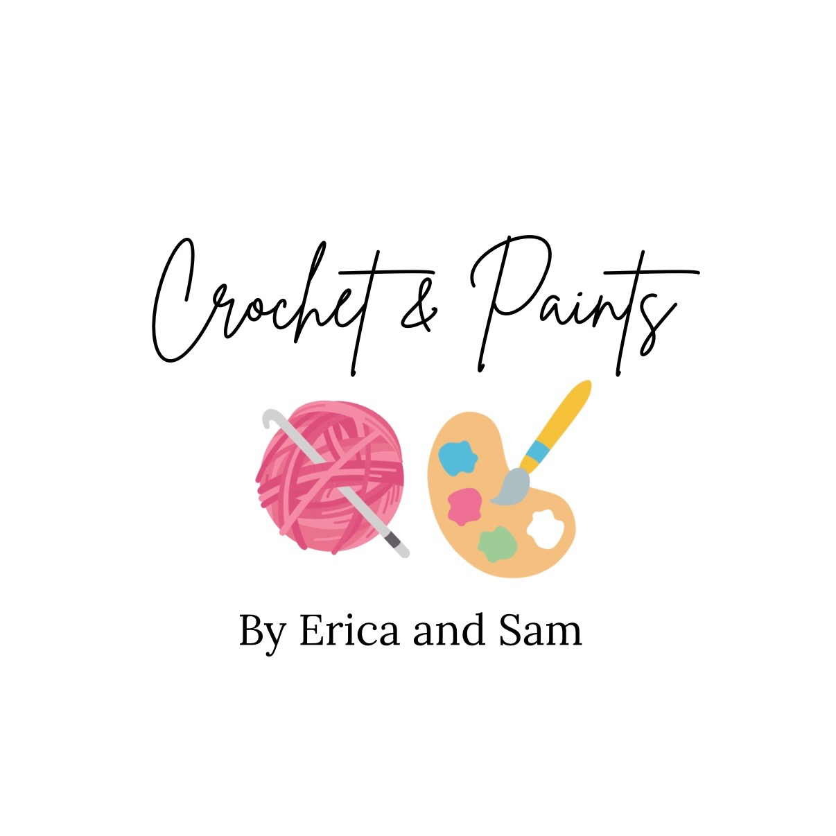 Crochet & Paints by Erica and Sam Logo Crochet & Paints by Erica and Sam