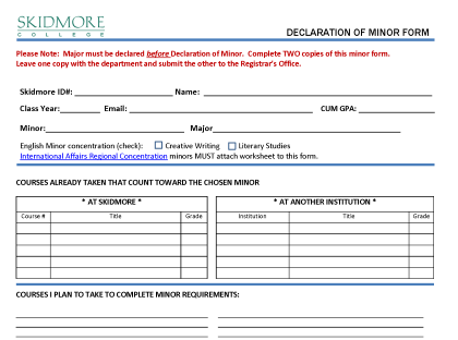 Fill Out the Declaration Form