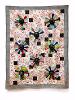 Elizabeth Duffy, Panopticon Quilt from Wearing series;  Shirts, calico, fabric printed with data protection patterns, surveillance cameras, 83 x 65 inches, 2018