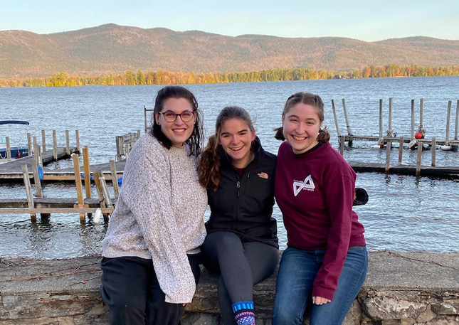 Skidmore College students explore the Adirondack mountains together