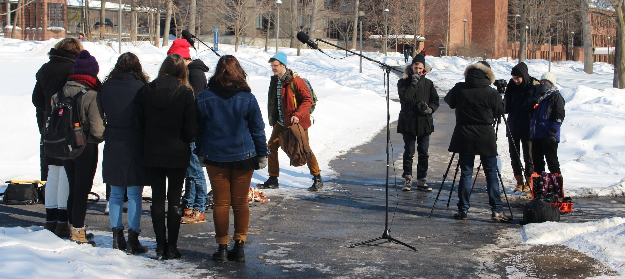 Interviewing Barbara Stroock Kaufman '40 (center)