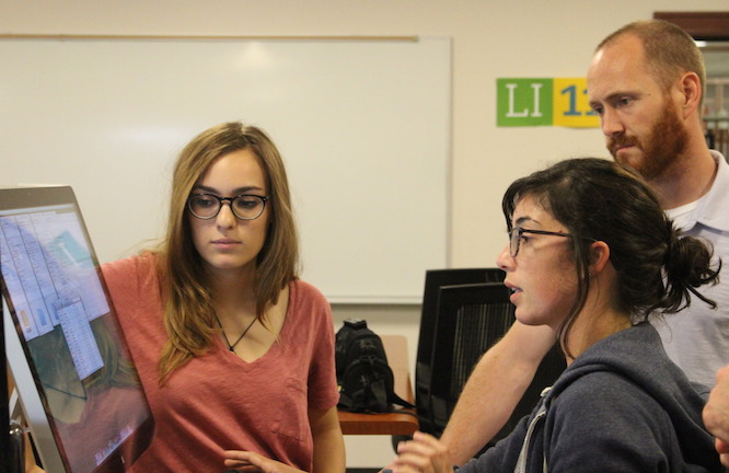 Emily Rizzo, '18 with Jonna McKone and Chris Moore, 2015