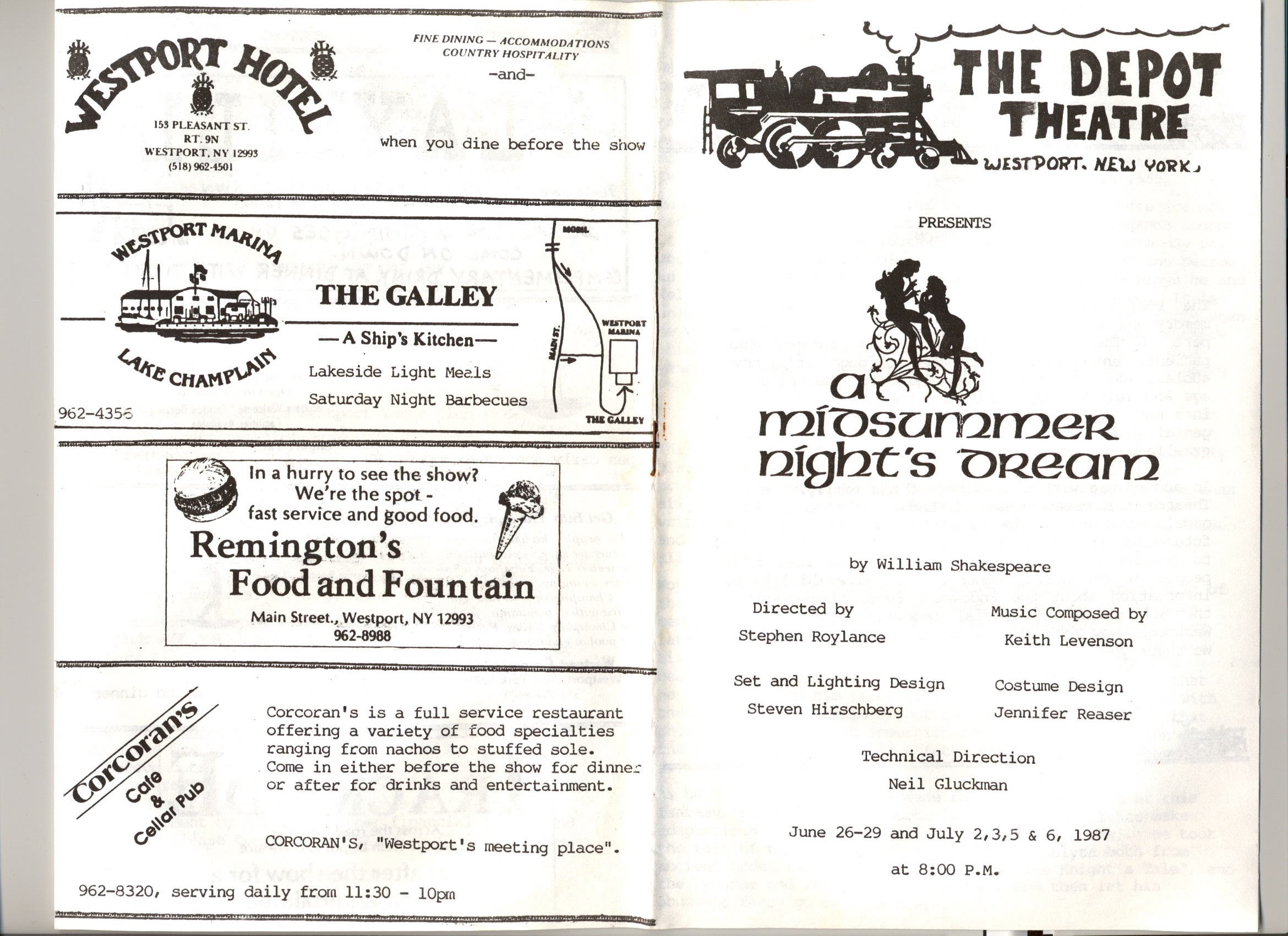 1987 Playbill - Midsummer Night's Dream 1987 Playbill - Midsummer Night's Dream