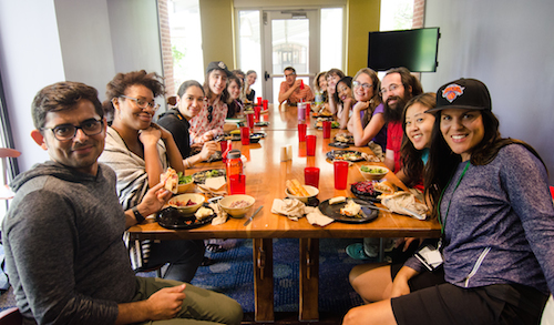 Fellows in the Dining Hall