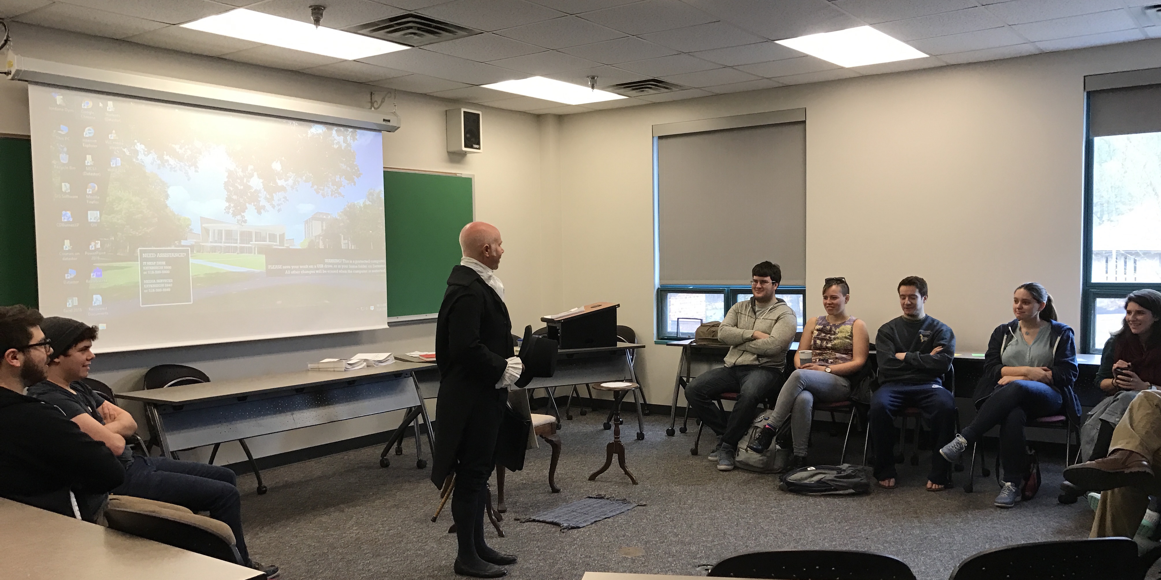 Madison talking with Public History