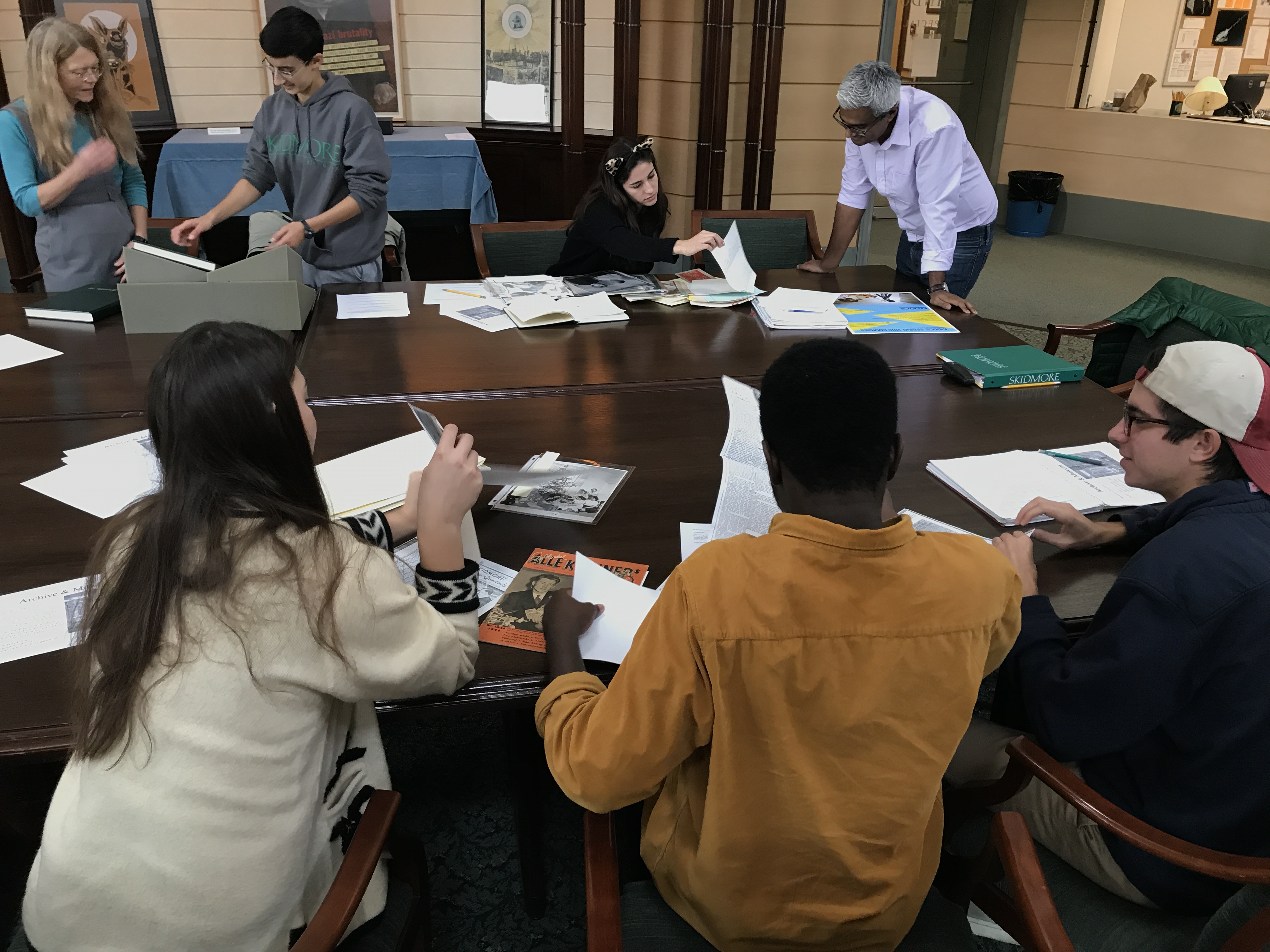 Students and Faculty Reviewing Project in DocLab