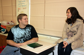 Erin Curran and Lauren Narine, both Class of '13