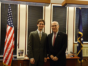 Shifreen with U.S. Ambassador in Norway Barry White.