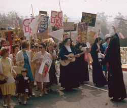 Corita Kent leading Mary's Day gathering