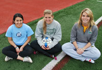 womens soccer trio