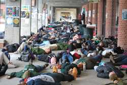 Students at campus die-in