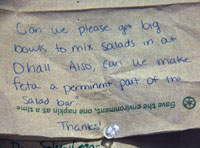 Napkin Notes, salad bowls Napking Notes, salad bowls