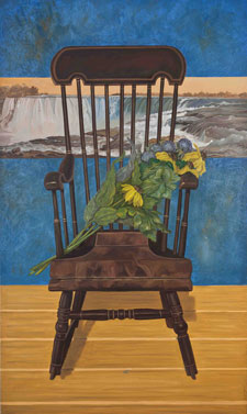 Doretta Miller, Portrait of Chair with Wildflowers
