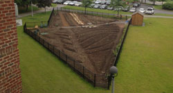 Birdseye view of new garden