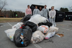 Waste Audit, Rachel Willis and students