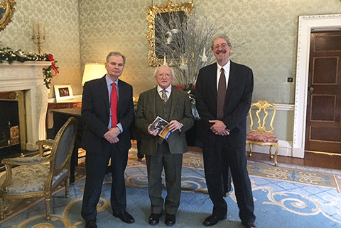 Kennelly+with+Ireland+president