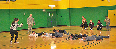 Traditional squad trains with Staff Sergeant Nate Williams