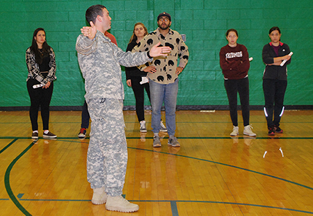 Staff Sergeant Nate Williams instructs students
