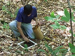Dan Casarella '18 does soil testing