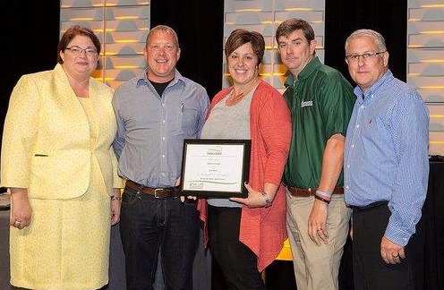 Dining Services accepting award