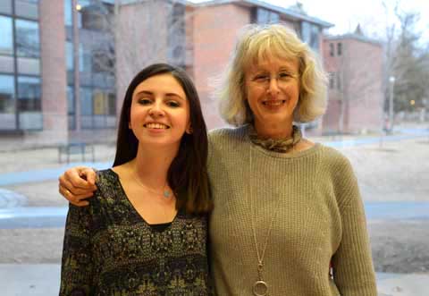 Elianna+Mentzer+%E2%80%9919+and+Professor+Kate+Greenspan