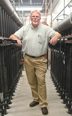 Lundberg at a campus geothermal hub
