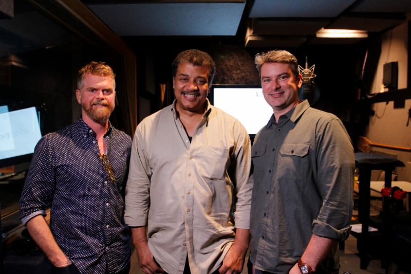 Scott Hamilton Kennedy '87, Neil deGrasse Tyson, and Trace Sheehan