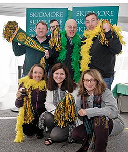 Volunteers lead the Spirit Weekend rally